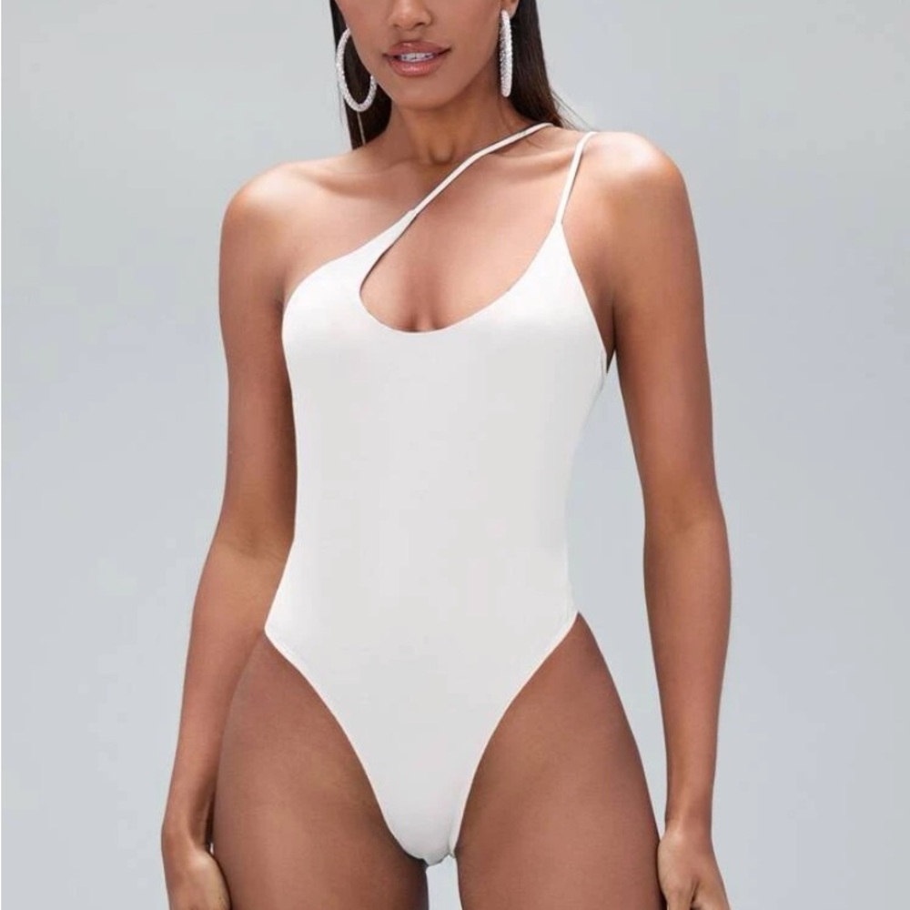 BAE Solid Colour White Bodysuit US SMALL